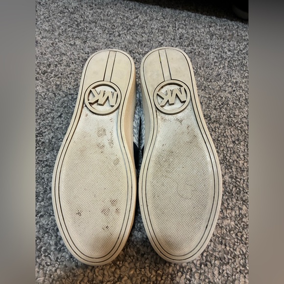 Michael Kors White and Navy Athletic Shoes - Picture 3 of 10